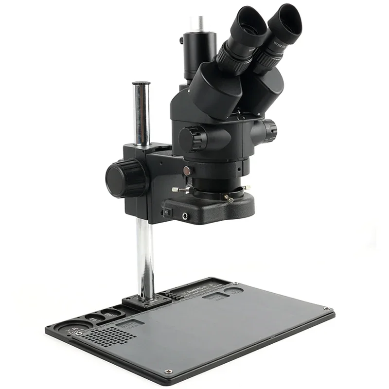 Trinocular Stereo Microscope 7X-45X - 7X- 45X Zoom Industri Simul-focal Aluminium