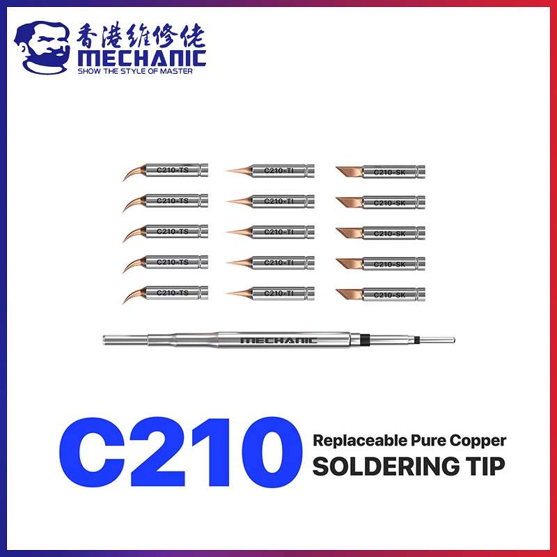 C210 Precision Soldering Station - Ujung Solder Seri MECHANIC C210 dengan