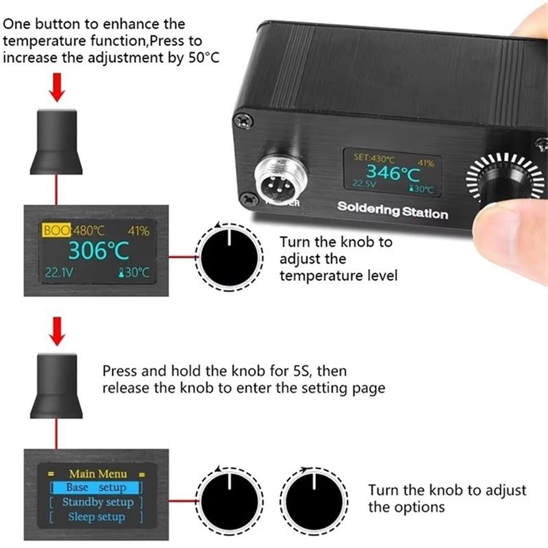 【A56X】T12 Stasiun Penyolderan  - T12 Soldering Station Oled ulasan dan harga