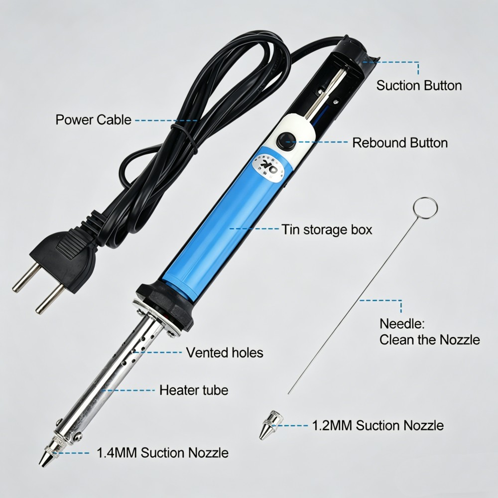 Mesin Pematrian Listrik Tipe P - Desoldering Pump Electric Vacuum Station ulasan dan harga