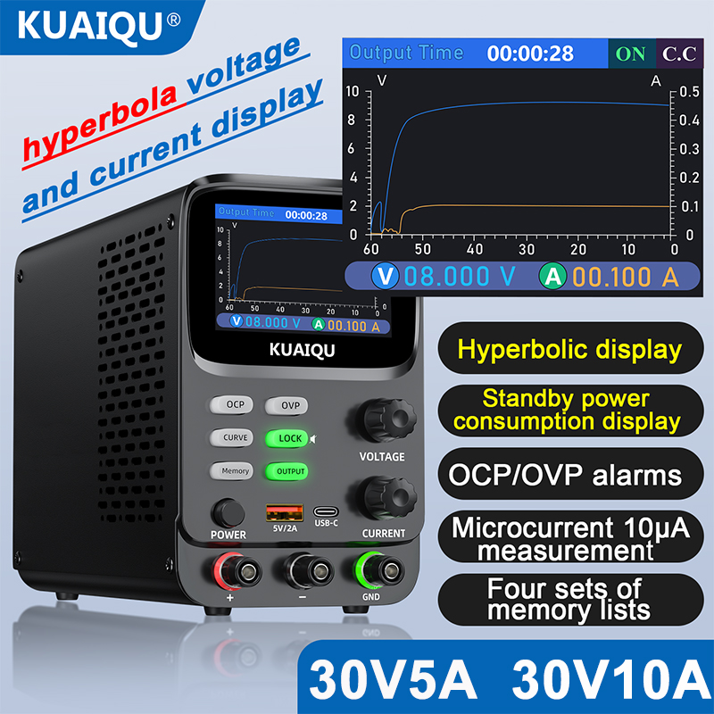 KUAIQU 5-Digit Ultra Precision - High Precision Dc Power Supply 30V 10A ulasan dan harga
