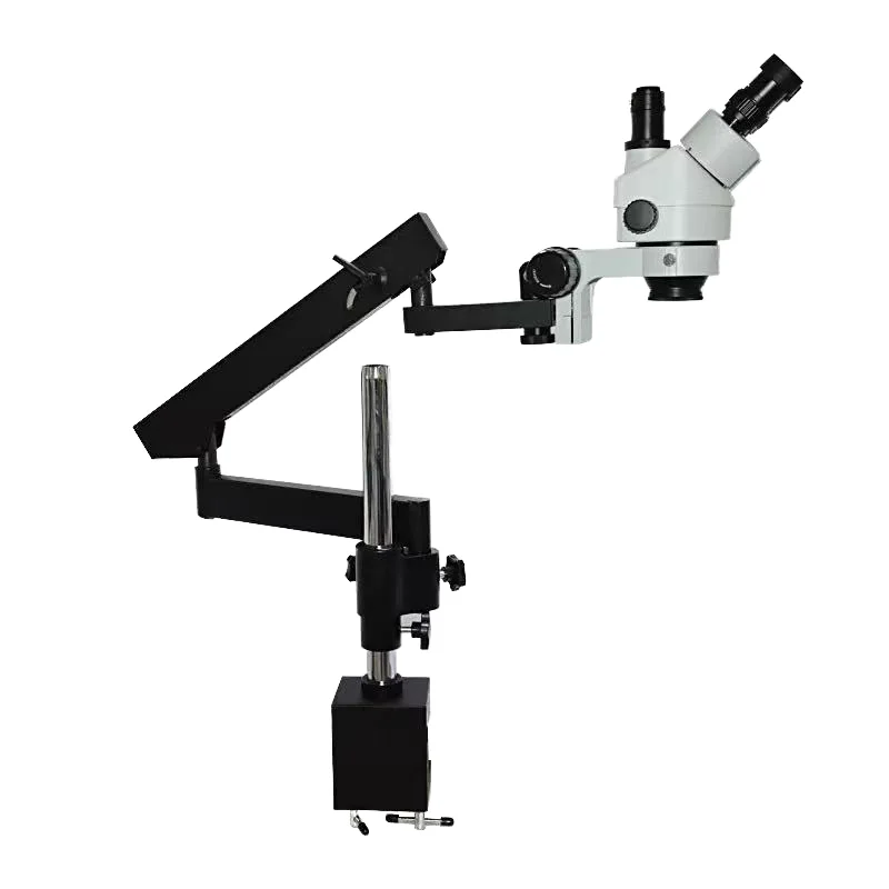 Mikroskop Stereo Trinokuler de - Articulating Arm Boom Stand Microscope ulasan dan harga