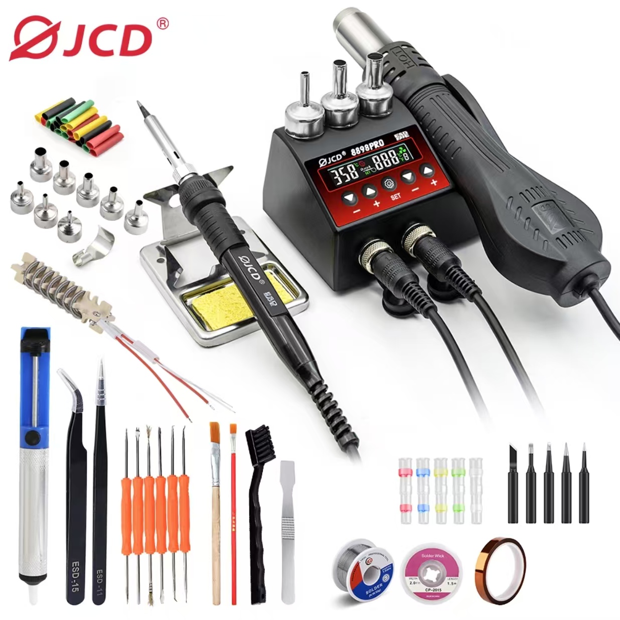 Stasiun solder pengerjaan ulan - 2 In 1 Soldering Rework Station 750W ulasan dan harga