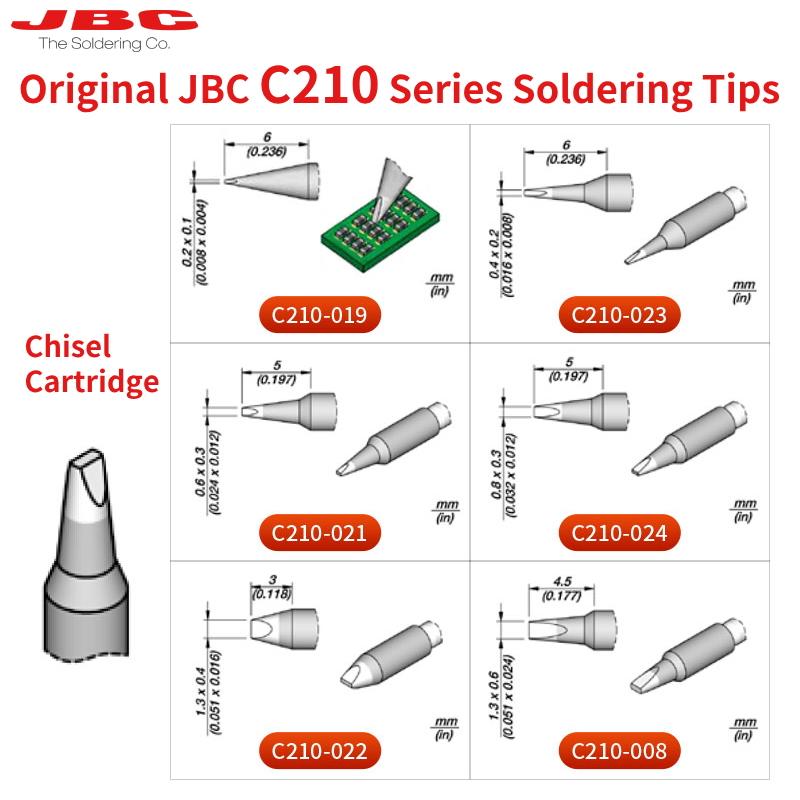 100% Asli JBC Cartridge C210 S - C210 Precision Soldering Station ulasan dan harga