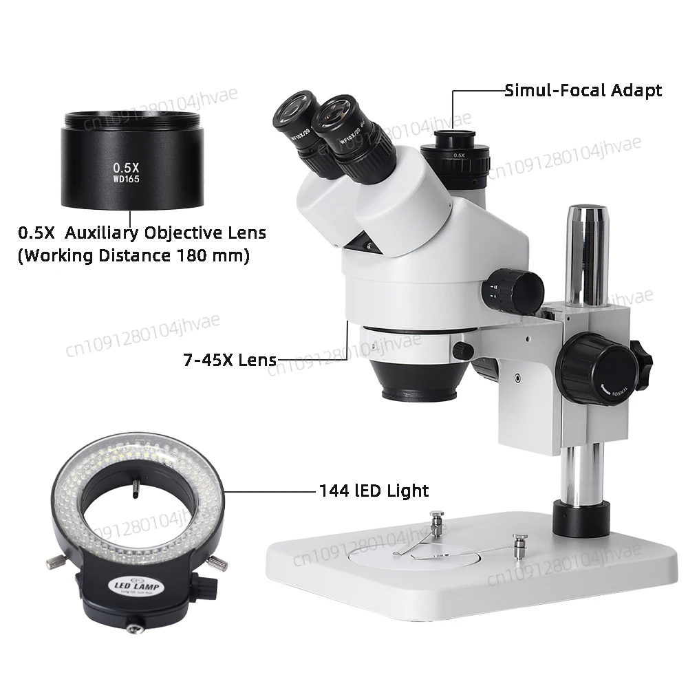 Mikroskop Stereo Industri 2025 - Trinocular Stereo Microscope 7X-45X ulasan dan harga