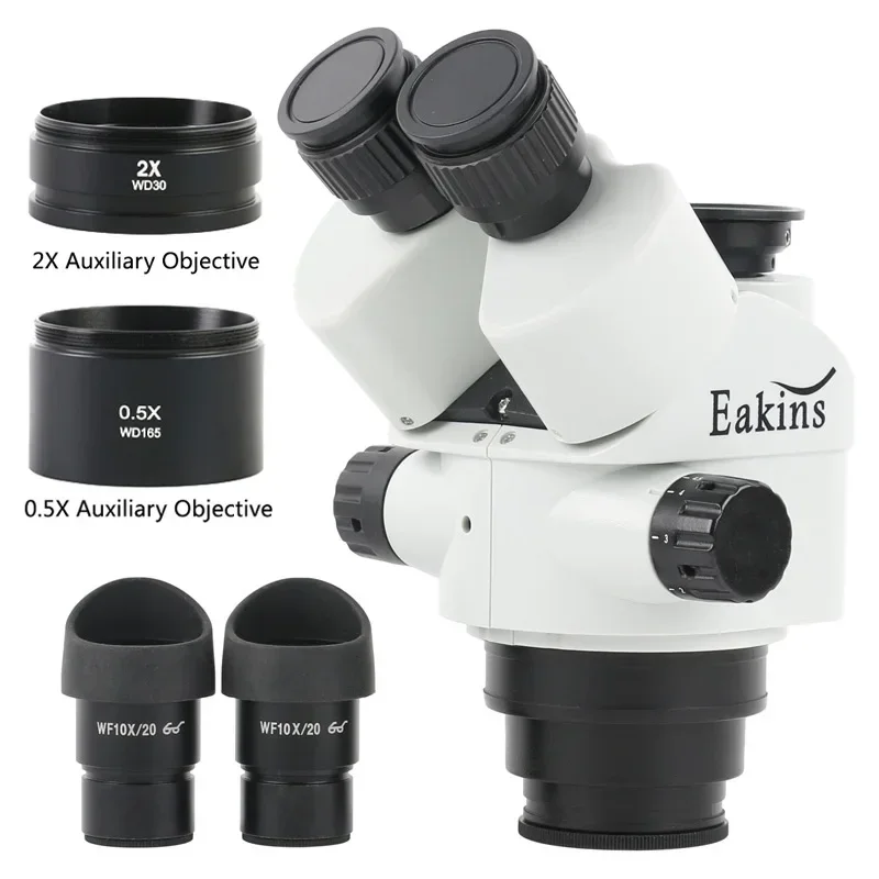 Mikroskop trinokular simul-fok - Trinocular Stereo Microscope 7X-45X ulasan dan harga