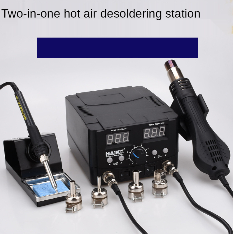 Stasiun solder Digital Led 2 I - 2 In 1 Soldering Rework Station 750W ulasan dan harga