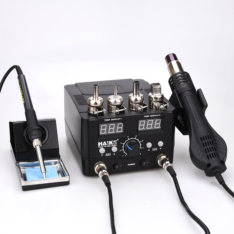 Stasiun solder Digital Led 2 I - 2 In 1 Soldering Rework Station 750W ulasan dan harga
